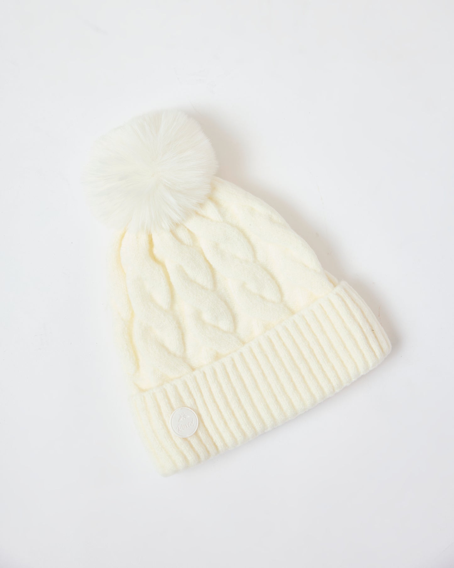 Cream bobble hat