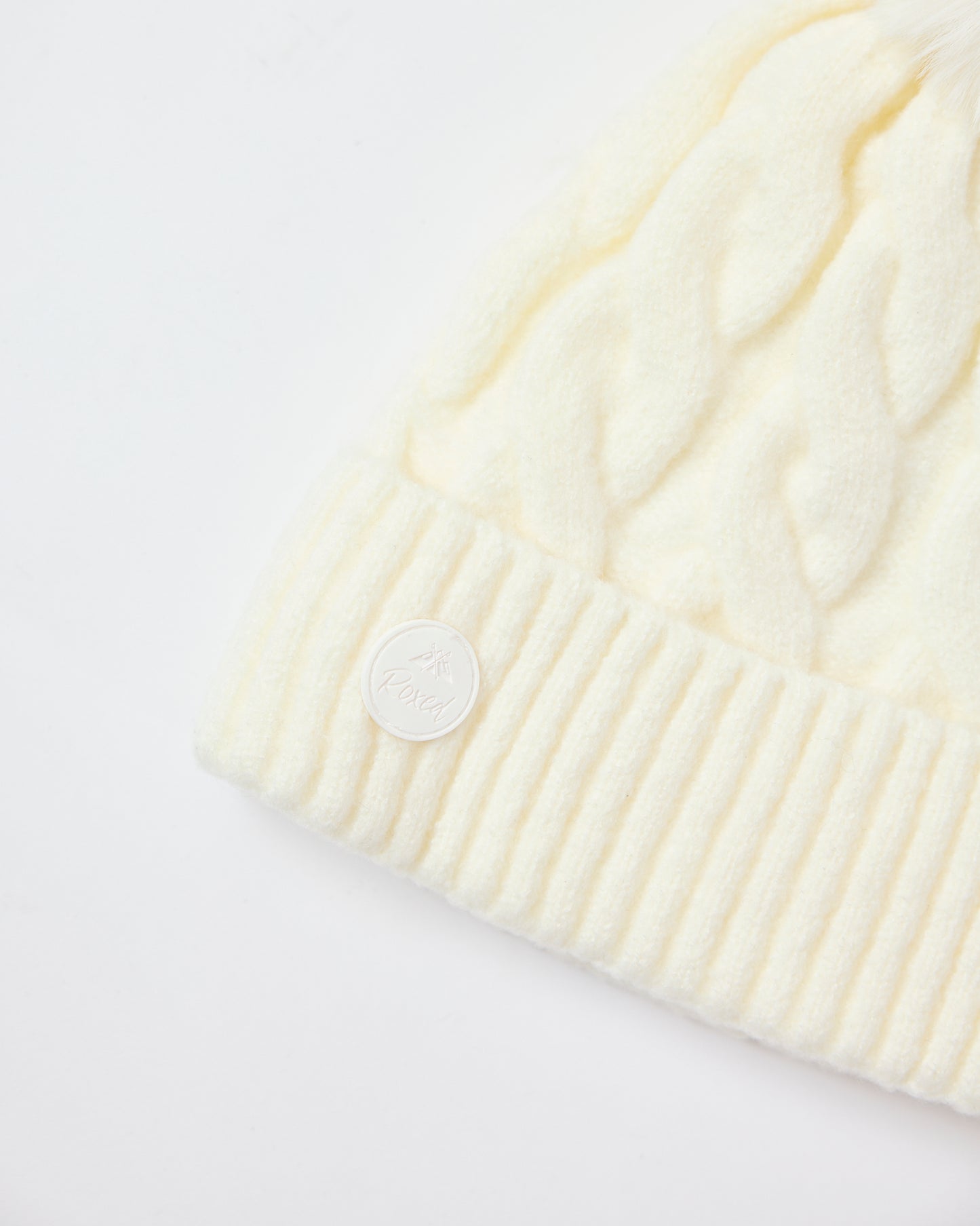 Cream bobble hat